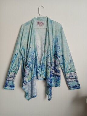 Leoma Lovegrove Size XL Cardigan Boats Art To Wear